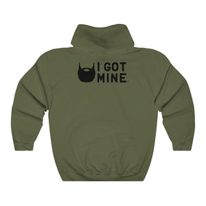 I GOT MINE Beard Hoodie - Army Green (Double-Sided)