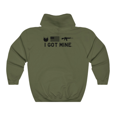 I GOT MINE Beard/Flag/AR Hoodie - Army Green (Double-Sided)