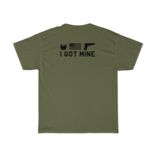 Load image into Gallery viewer, I GOT MINE Beard/Flag/Handgun Double Sided Tee - Army Green