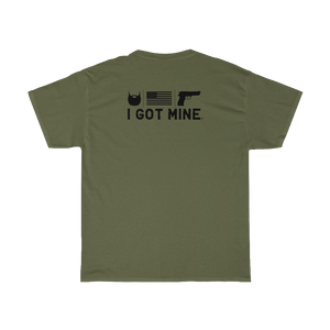 I GOT MINE Beard/Flag/Handgun Double Sided Tee - Army Green