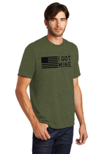 Load image into Gallery viewer, I GOT MINE USA Flag Tee - Tri-Blend Army Green