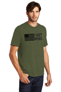 I GOT MINE USA Flag Tee - Tri-Blend Army Green