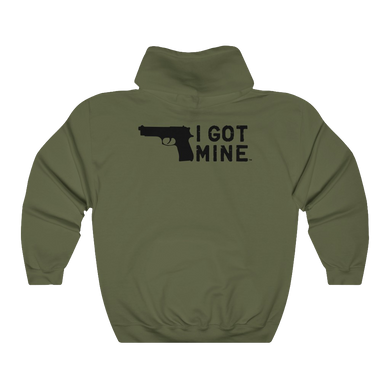 I GOT MINE Handgun Hoodie - Army Green (Double-Sided)