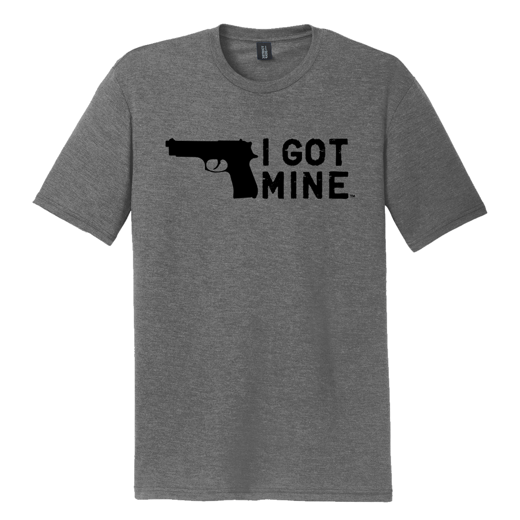 I GOT MINE Handgun Tee - Tri-Blend Grey